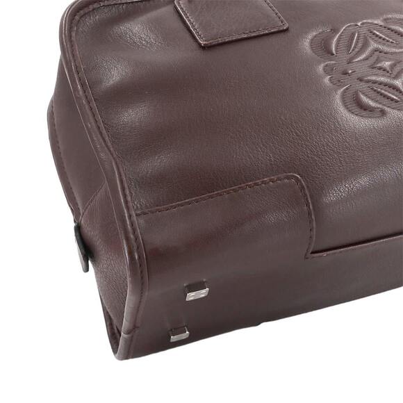 LOEWE Amazona 28 handbag in brown leather with silver hardware. - Picture 10 of 10